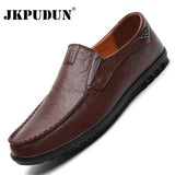 Leather Men Shoes Casual Luxury Brand Soft Mens Loafers Moccasins Breathable Slip on Male Driving Shoes Plus Size