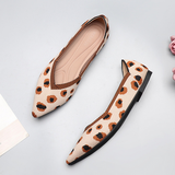 Polyester Shoes Women Spring Flats Pointy Toe Ballerinas Ladies Stretch Knitted Loafers Femme Daily Dress