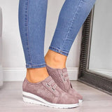 2022 New High Heel Lady Casual Women Sneakers Leisure Platform Shoes Breathable Height Increasing Shoes Women Flats Plus Size