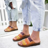 Sandals Women Summer Women Premium Orthopedic Open Toe Sandals Breathable Leather Casual Female Platform Retro