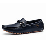 Men Leather Shoes Slip on Driving Flats Men Casual Shoes Mens White Moccasins Soft Sole Lazy Shoes Big Size