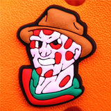Shoe Buckle Charms PVC Scary Clown Skeleton Chainsaw Luminous Shoes Decorations fit Christmas Cosplay Party Kids