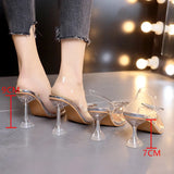 Women Pumps 2023 Transparent High Heels Sexy Pointed Toe Slip-on Wedding Party Brand Fashion Shoes for Lady Thin