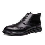 Men Boots Brand Luxury Men's Ankle Boots Quality Leather Men's Dress Shoes Lace-UP Oxford Formal Shoes Wedding