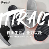Men's Summer Large Size 49 Thick-soled Soft Material Arch Shock Absorption Flip-flops Beach Shoes Non-slip Safety
