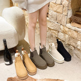 Breakj Integrated Snow Boots Mini Short-Bodi Thick Bottom Heightening Women's Winter 2025 New Velvet Thick Cotton Shoes Snow