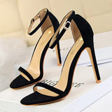 Breakj Fashion Sexy Sandals Ultra High Heel Suede Open Toe With Summer