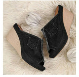 2020 New Arrival Women's Sandals Women Summer Fashion Leisure Fish Mouth Sandals Thick Bottom Slippers Wedges Shoes Women