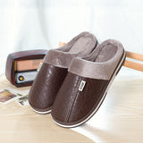 Cotton Slippers Men Home Shoes Simple Platform Winter Warm Non-Slip Women Slippers Lovers Unisex Indoor Bedroom