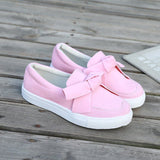 Breakj Lefu Shoes Women's Large Size 2025 Spring And Autumn Bows Shallow Mouth Single Shoes Thick Sole Casual Lazy Single