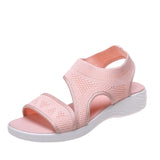 Breakj Slippers Women's 2023 Summer New Thick Bottom Slope With Fish Mouth Mesh Breathable Lady Wearing