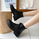 Breakj Boots Women 2025 New Lady British Wind Black Increases Short