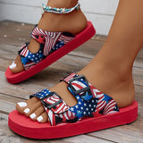 Breakj Thick Bottom Slippers Women Women Women Slippers Large Belt Buckle Soft Base Color Slippers