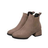 Spring Autumn Ankle Boots Soft Leather Woman Boots Pointed High Heels Shoes Fashion Thick Heel Back Zipper Women Shoes