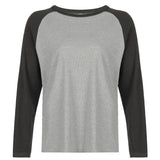Patchwork Casual Ribbed Tee Shirt Women Fashion Korean Long Sleeve T-shirt Ladies Autumn Cotton Streetwear Basic