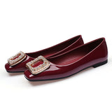 Women's Shoes Summer And Autumn New Style Rhinestone Buckle Flat Round Head Soft Bottom All-match Shoes