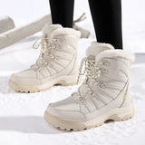 Breakj Plus Velvet Women Snow Boots High Help Cotton Boots Northeast Outdoor Cotton Shoes Warm Boots Fashion Leisure
