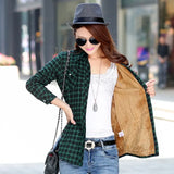 Winter New Arrivals Warm Women Plus Velvet Thicke Plaid Shirt Style Coat Jacket Woman Casual Tops Clothes Female