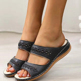 Flat Women Sandals Shoes Retro Beach Ladies Shoes Women's Shoes Woman Flip Flops Fashion Gladiator Flat Sandals For