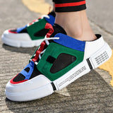Summer Breathable Net Cloth Men's Shoes With All Kinds Of Personality Korean Version Trend Students Half Put On Lazy Casual