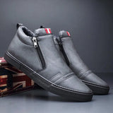 Casual Shoes Winter Warm Ankle Boots Fashion Man Snow Boots Outdoor Footwear Black Sneakers Men's Leather botas