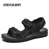 Genuine Leather Fashion Men Sandals Summer Men Casual Shoes Breathable Beach Sandals Sapatos Masculinos Plus Size