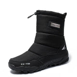 boots Men Hiking Shoes Waterproof Winter Boots With Fur Winter Warm Shoes Non-slip Outdoor Men Boots Platform Thick