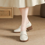 Woman Thick Low Heels Oxfords Shoes Round Toe Flats Loafers Femmes Sneakers All Match Creepers Ladies Platform