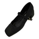 And Winter 2024 New Style Thick-Heeled Mary Jane Shoes With Square Head Style With Skirt And Single Shoes For Women's