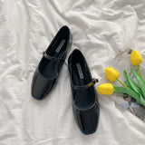 Heels Shoes New Spring Thick Heel Square Toe Shallow Mouth Single Shoes Women Wild Fairy Style Mary Jane