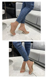 Crystal Clear Transparent Slippers Female Shoes Middle Heels Comfortable New Summer Women Shoes Woman Fashion Cool Mules