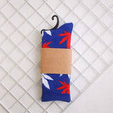 Socks For Women Men's Cotton Socks Hip Hop Leaf high Quality Harajuku Ladies White Green Spring Autumn casual long