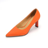 42 Simple Shoes Woman Pointed Toe Girls Dress Prom Pumps Split Leather Pump Shoes Shiny Candy