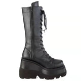 Boots Women Platform Shoes Booties Rain Combat Military Short Leather Black New Rock Punk Goth Lolita Clearance