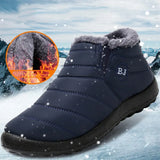 Boots Plush Slip On Women Ankle Boots Waterpoor Winter Casual Shoes For Women 2021 Snow Boots Female Footwear Plus
