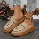 Breakj Large-Size New Autumn 2025 New Fashion Single Shoes With Flat Comfortable Thick-Soled Slippers Women's