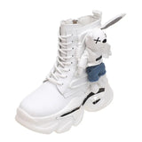 Breakj Martin Boots Female Autumn Winter 2023 New Station Locomotive Boots Female Boots Cartoon Korean Version High Help Ankle