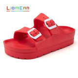 Platform Slippers Women Shoes EVA Home House Slippers 2021 Pink White Black Casual Beach Sandals Slides Female flip
