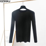 clothes Knitted woman sweaters Pullovers spring Autumn Basic women's jumper Slim women's sweater cheap pull long