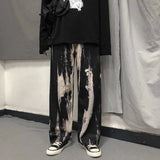 Elastic Waistband Loose Harem Embroidery Tie Dye Contrast Jogger Pant Women Man Streetwear Korean Harajuku Punk Hip