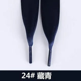 Lace Ribbon Candy Color Double Face Smooth Bud Silk Wide Flat Shoelaces 30
