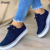 Women's Shoes 2023 New Spring Winter Flats Sport Casual Suede Sneakers Lace Up Plus Size Oxford Mujer