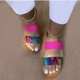 Sandals Women Clear Beach Shoes Gladiator Sandalias Slippers Leopard Flat Sandals Sandalias De