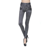 Women Fitness Leggings Push Up Jeggings Women Trousers Faux Denim
