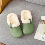 Shoes For Woman Men's Slippers Plush Warm Fur Slippers Clogs Lovers Home Slippers Shoes For Female Mules Women's