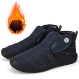Plus Size New Outdoor Snow Winter Couples Plus Size High Top Plus Cashmere Cotton Shoes Men Boots Genuine LeatherMen