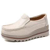 Breakj Student Sports Shoes In Autumn And Winter 2024 Korean Version Of Rocking Shoes Leather Slopes And Casual Shoes Women's Singles