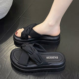 New Thick-Soled Anti-Skid Slippers Women's Summer Soft-Soled Beach Sandals And Slippers With A Sense Of Shit And