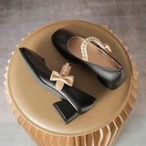 Breakj Jane Shoes Spring 2023 New Versatile Square Head Night Night Shoes Gentle Wind Low Heel Thick Heel Fairy Single Shoes