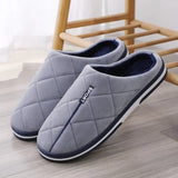 47 48 49 50 Large Size Men's Cotton Slippers for Autumn Winter Extra Large Plus Size Home Warm Thick-soled Indoor